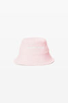 Alexander Wang light pink distressed logo bucket hat