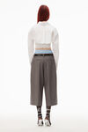 alexander wang 密织棉质叠搭缩褶吊带背心 white