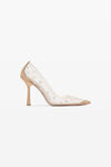 alexander wang delphine 105 网眼/水晶高跟鞋 new nude