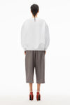 alexander wang empire state pullover in compact cotton white