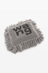 alexander wang pillow wristlet in crystal mesh white