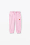 alexander wang 丝绒发泡彩胶徽标运动裤 washed candy pink