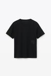 alexander wang 发泡徽标装饰棉质平纹针织 t 恤 black