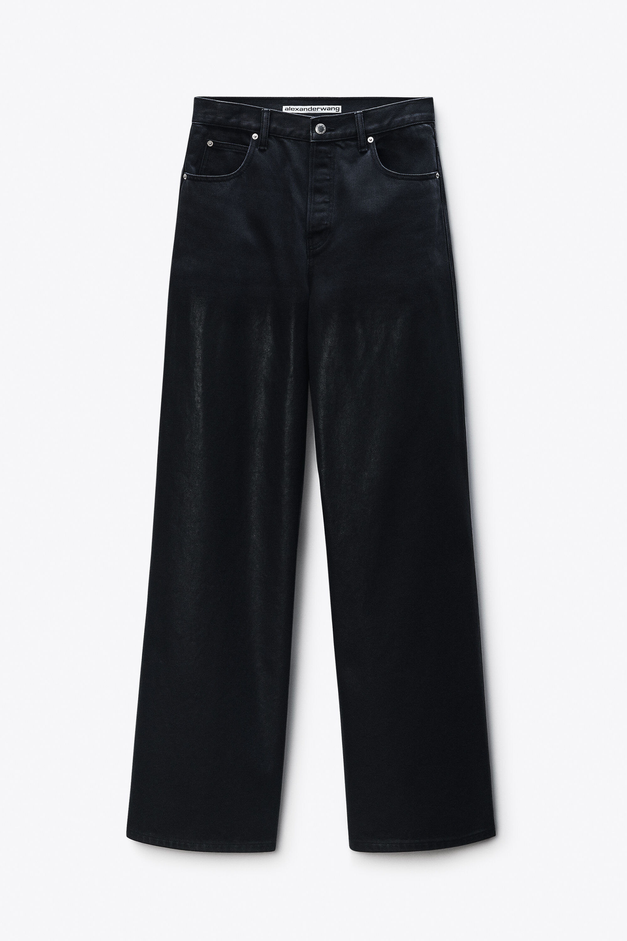 Surge Coated Wide Leg Jean in VINTAGE MARBLED BLUE | alexanderwang®
