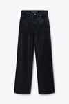 Alexander Wang faded black surge coated wide leg jean