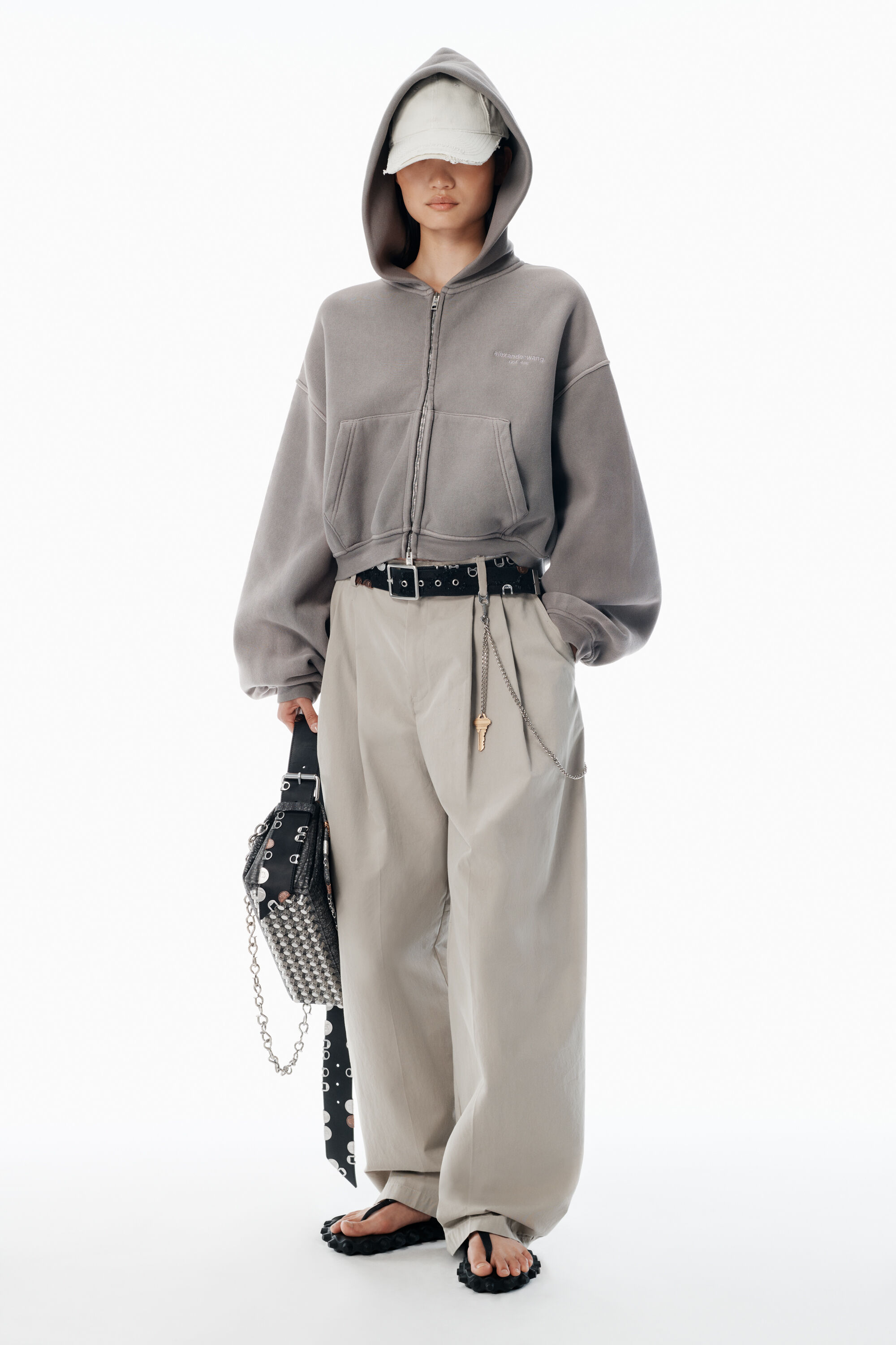 【alexanderwang】クロップ丈 パーカー + パンツ セットアップ Designer Sweatshirts & Zip Up Hoodies | alexanderwang® US