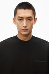 Alexander Wang black puffed logo oversize tee in cotton