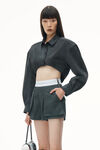Alexander Wang off black ハイウエスト カーゴ レイヴショーツ