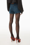 alexander wang shorty high-rise short in denim deep blue