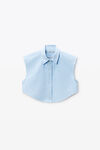Alexander Wang oxford blue 徽标铭牌蓝色纽扣衬衫