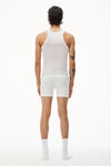 Alexander Wang white ribbed cotton racerback tank top