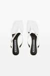 alexander wang ivy thong slide in leather white