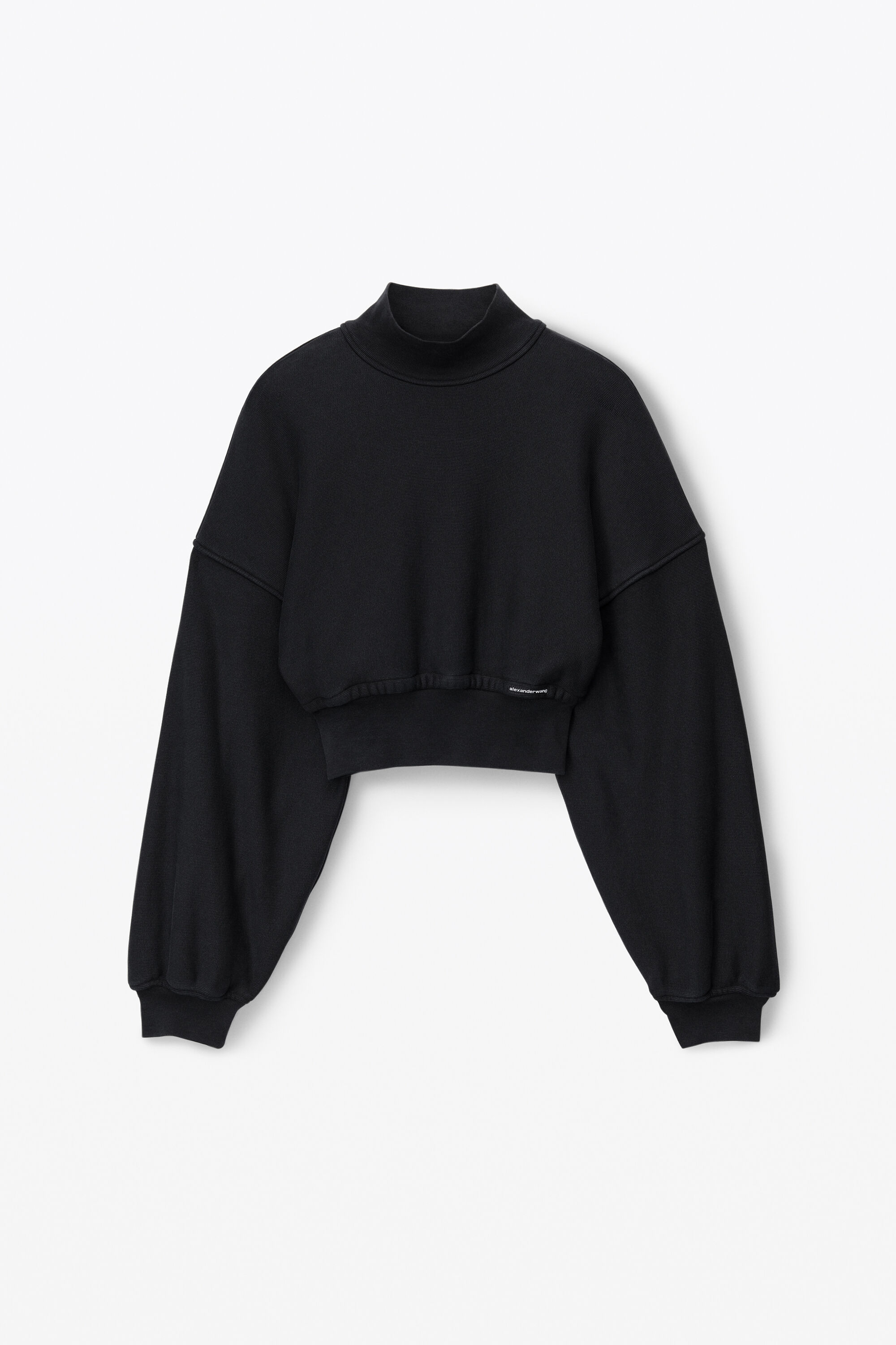 turtleneck sweatshirt in classic terry in FADED BLACK alexanderwang