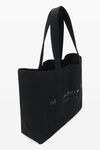 alexander wang tote bag in rib knit black
