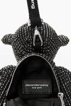 alexander wang beiress wristlet in crystal mesh black