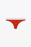 alexander wang thong in ribbed jersey red