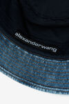 alexander wang 压纹牛仔水桶帽 deep blue