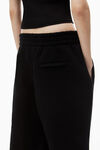 alexander wang puff logo sweatpant in structured terry    black