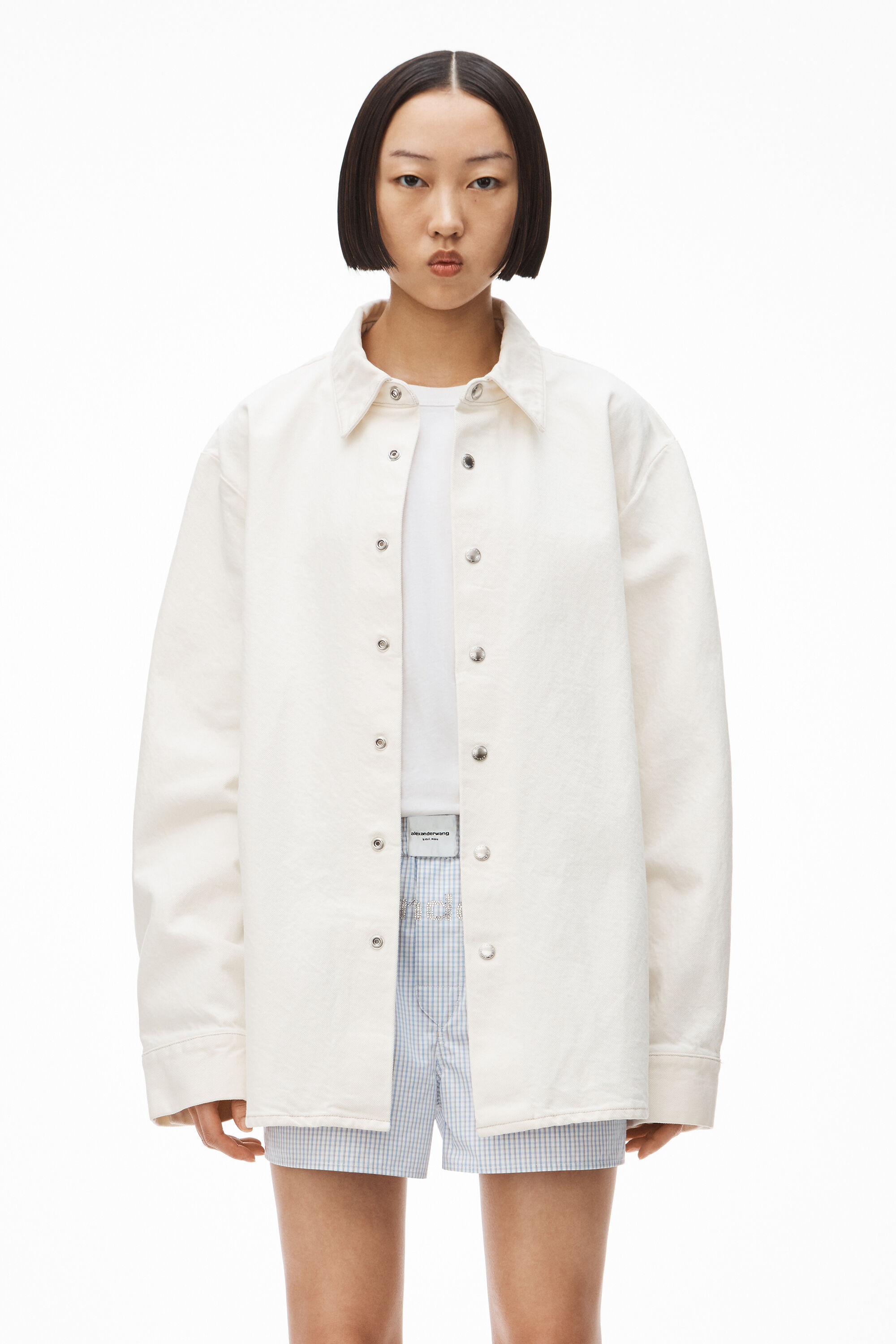 alexanderwang OVERSIZED SHIRT IN DENIM 