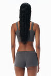 Alexander Wang army drab grey waffle-knit cami tank