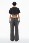alexander wang 酸洗平纹针织短款 t 恤 acid black