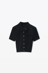 Alexander Wang black schwarzer cardigan mit logostickerei