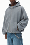 Alexander Wang black unisex reversible raglan hoodie