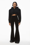 alexander wang flared pant in velour black