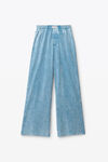 Alexander Wang washed blue wide-leg pant in cotton jersey