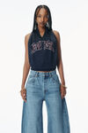 Alexander Wang vintage light indigo oversize rounded denim jeans