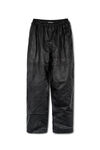 Alexander Wang black black worn moto leather sweatpant