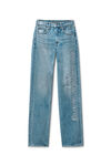 Alexander Wang vintage light indigo jeans ez a vita media con logo cut-out