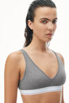 alexander wang リブジャージー ブラレット dark heather grey