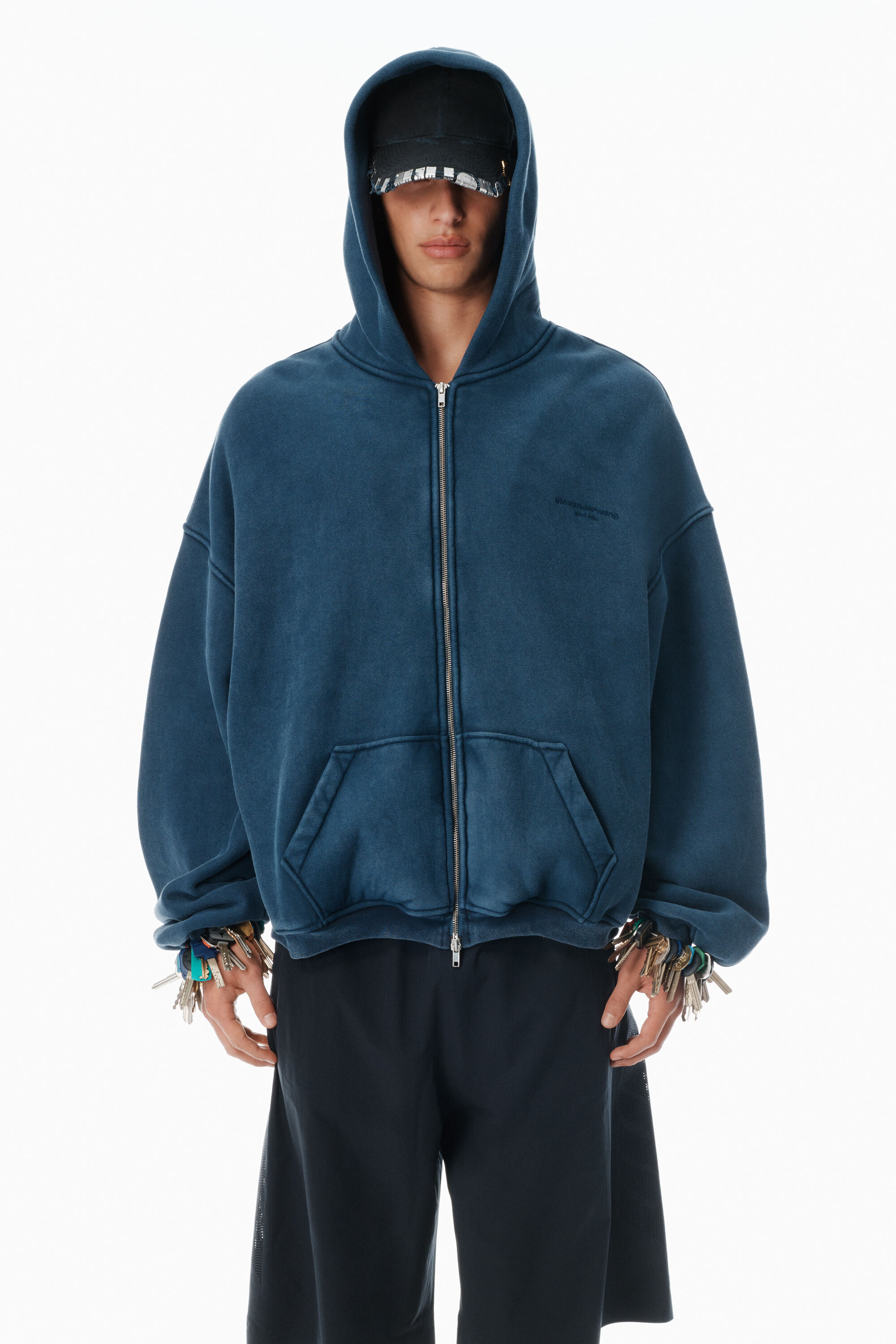 アレキサンダーワン オーバーサイズクロップドスウェット S alexanderwang アレキサンダーワング クリスタル