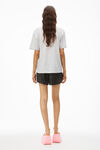 alexander wang 发泡徽标装饰棉质平纹针织 t 恤 light heather grey