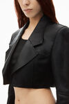 Alexander Wang black cropped blazer in linen chintz