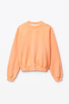 alexander wang 厚实摇粒绒圆领衫 faded neon orange