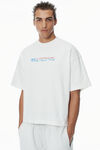 Alexander Wang vintage white unisex logo-print cotton t-shirt
