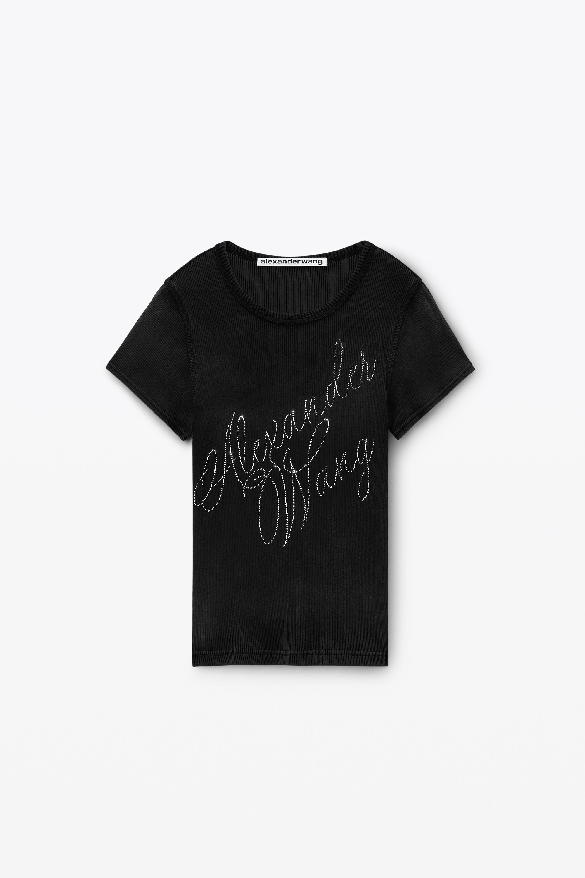 Alexander Wang ロゴ クロップド Tシャツ | グレー | FARFETCH JP