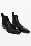 alexander wang 时尚光滑皮革踝靴 black