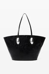 Dome Large Tote Bag in Crackle Patent Leather