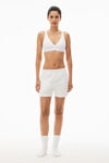 Alexander Wang white unisex short in heavy cotton jersey