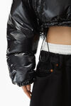 CROPPED DOWN PUFFER IN GLOSSY NYLON