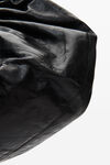 alexander wang crescent large crackle leather shoulder bag black