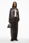 Alexander Wang washed charcoal high-waist relaxed sweatpant in cotton