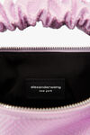 alexander wang scrunchie mini bag in satin  winsome orchid