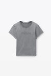 Alexander Wang acid fog logo embossed acid wash shrunken tee
