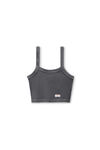 Grey waffle-knit cami tank