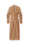 FITTED LONG COAT IN STRETCH WOOL