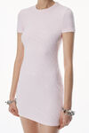 Alexander Wang cradle pink logo jacquard stretch short sleeve mini dress